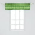 thumbnail image 2 of Ambesonne Green Window Valance, Traditional Irish Clovers, 54" X 12", Lime Green Dark Green, 2 of 3