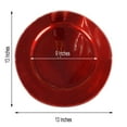 thumbnail image 2 of BalsaCircle 6 Red 13" Crystal Beaded Acrylic Wooden Textured Round Charger Plates, 2 of 5