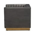 thumbnail image 3 of Baxton Studio Aveline Grey Velvet Gold Finished Armchair, 3 of 5