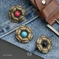 thumbnail image 5 of 1 Inch Flower Concho with Screw Back, Gemstone Center 2-Pack S550 (Silver-Red), 5 of 5