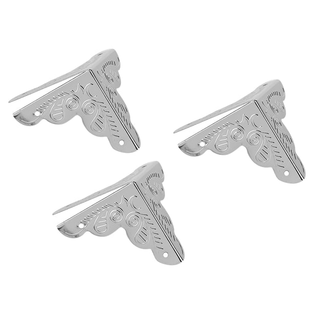 Protector de esquinas BuyWeek 12 piezas para cajas de madera Grado profesional color Bronce Dorado Plata