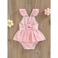 thumbnail image 4 of Baby Girls Romper, Sleeveless Patchwork Casual Party Street Spring Romper Ruffle Bodysuit, 4 of 8