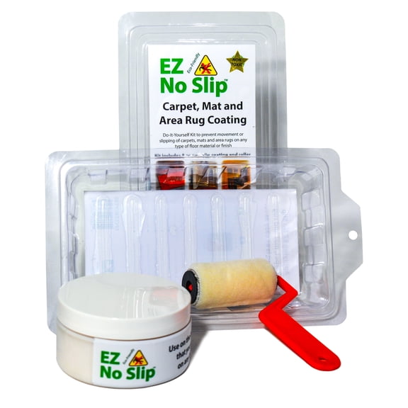 EZ No Slip 8 oz Rug, Carpet, Mat & Pad Anti-Slip Coating Kit | Eco-Friendly, Non-Toxic & Clear