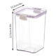 thumbnail image 3 of Xihbxyly Recipiente Hermético para Almacenar Granos Diversos, Diseño Compacto, Plástico Transparente, Ideal para Organizar La Cocina, Harina y Refrigerios, de 460 Ml a 1800 Ml., 3 of 4
