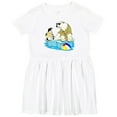 thumbnail image 3 of Inktastic Penguin and Polar Bear Iceberg Beach Bums Girls Toddler Dress, 3 of 5