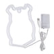 thumbnail image 2 of Luz de neón LED en forma de oso, señal de neón con batería, carga USB, decoración de pared, luz para decoración de fiesta en casa, 2 of 5