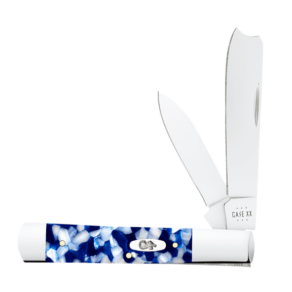 Case XX Knives Razor Jack Blue Crackle Kirinite Stainless Steel Pocket Knife