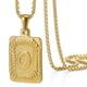 thumbnail image 1 of Collar sencillo de acero inoxidable de 18 quilates estilo hip hop para hombre, colgante con letras de acero de titanio y oro europeo y americano HIPHOP, 1 of 6