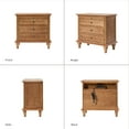 thumbnail image 3 of Tina's Home Farmhouse Acorn Soild wood End Tables Set of 2 with Charging Station, 3 Drawer Side Table with Pull-Out Tray for Living Room, Small Spaces, 3 of 7