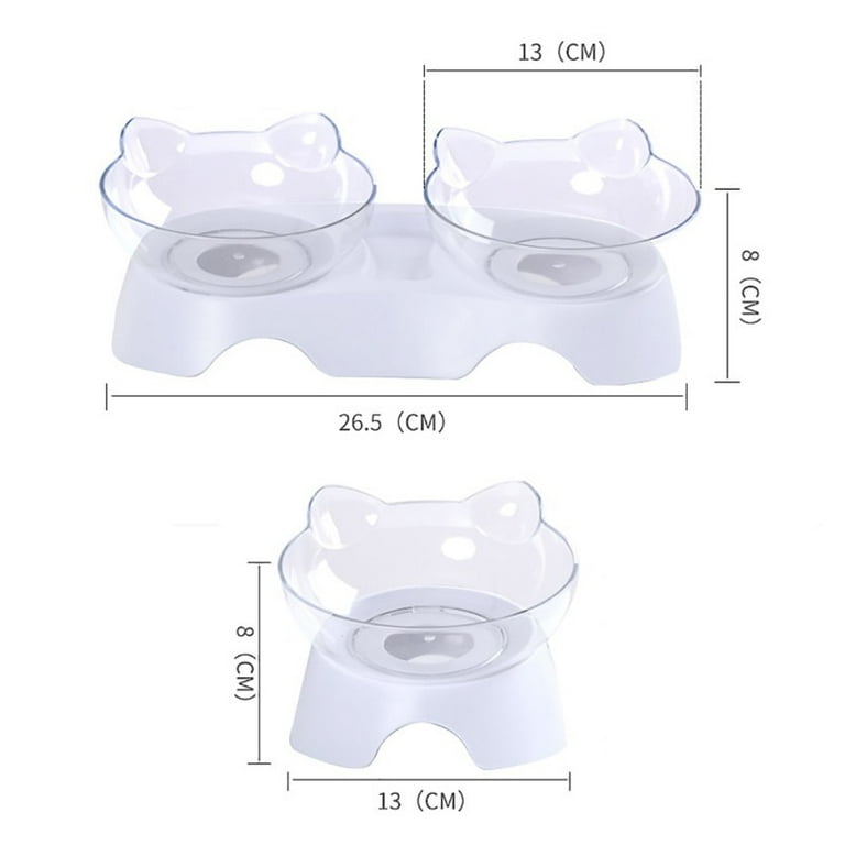 Elevated Cat Bowl, Angle Adjustable Cat Feeder Bowl For Spine Protection,  Non-slip Plastic Cat Food And Water Bowl - Temu