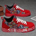 thumbnail image 4 of [Casual Skateboarding Sneakers] Men's Stylish Breathable Low-Top Sneakers | Geometric Pattern Design | Comfortable Fit for Casual Skateboarding, Outdoor Activities, All Seasons, 4 of 9