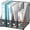 Black, variant on INTIGE Metal Office Desk File Holder, Desktop Magazine File Holder with 4 Vertical Compartments