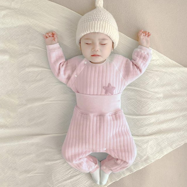 Cowsor Unisex Newborn Baby 2PC Set Cotton Long Sleeve Baby Outfit Soft Comfortable Baby Clothes for Boys and Girls