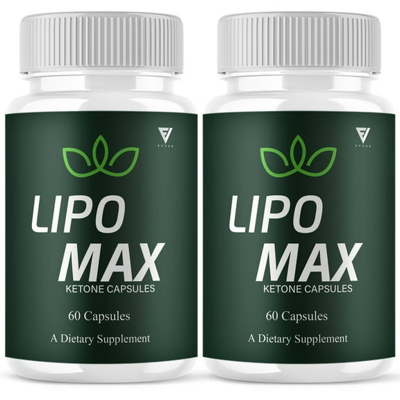 (2 Pack) Lipo Max Advanced Keto Capsules, LipoMax Maximum Strength Daily Health & Wellness Support Supplement (120 Capsules)