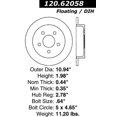 thumbnail image 3 of Centric Parts 120.62058 Premium Brake Rotor with E-Coating Fits select: 2000-2005 CHEVROLET IMPALA, 1999-2005 PONTIAC GRAND AM, 3 of 4