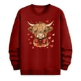 thumbnail image 2 of Ceisia Men's Regular-Fit Crew-Neck Heart-Yak Printed Casual Sweatshirt Gift, 2 of 6