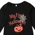 thumbnail image 5 of WIBACKER My First Halloween Baby Boy Outfit Newborn Long Sleeve Bodysuit Pants Hat Set Pumpkin Infant Baby Boys' Costumes, 5 of 7
