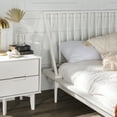 Walker Edison Queen Platform Spindle Bed, White