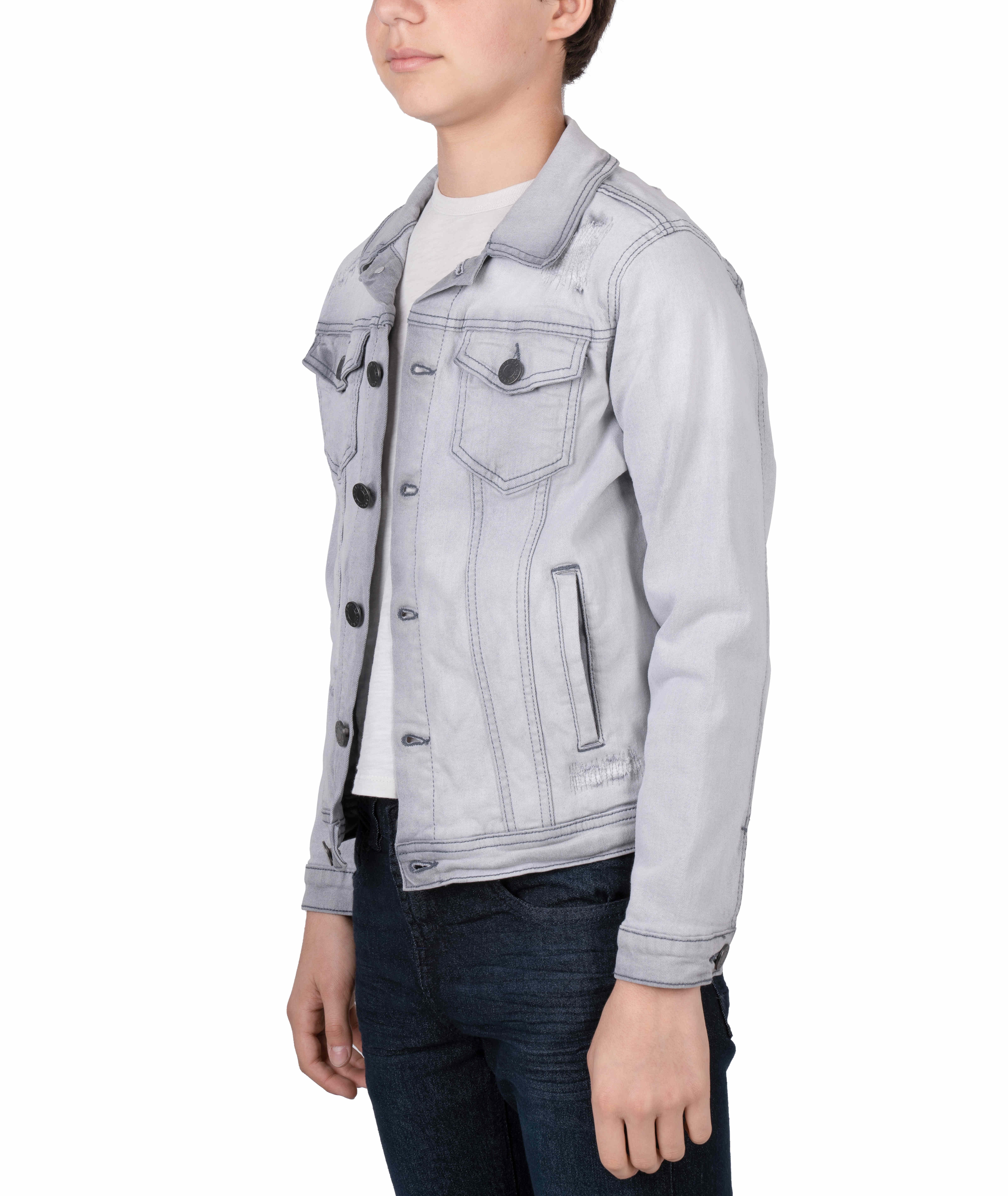 X RAY Boys Denim Jacket Washed Casual Fall Outerwear Trucker Jean