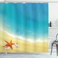 thumbnail image 1 of Ambesonne Starfish Shower Curtain, Waves on Beach, 69"Wx70"L, Multicolor, 1 of 3