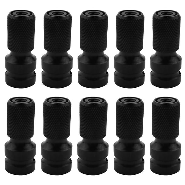 10piezas 1/2 Pulgada Cuadrada A 1/4 Pulgada Llave de Trinquete Hexagonal Llave Adaptadora Juego de Llaves Inglesas