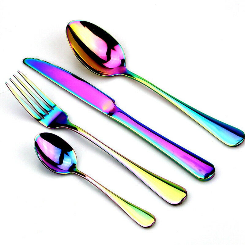 24Pcs Silverware Set Stainless Steel Kitchen Flatware Cutlery Set Service For 6 