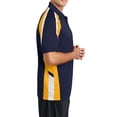 thumbnail image 2 of Mafoose Men's Tricolor Micropique Sport-Wick® Polo True Navy/ Gold/ White Medium, 2 of 5