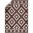 thumbnail image 2 of Playa Rug Milan Lightweight Reversible Recycled Plastic Outdoor Floor Mat/Rug Brown&Crème 4'x6' 4' x 6', 2 of 5