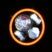 Jeep Led Headlights 1pc/2pcs 7" Round LED Headlight Car Lamp Work Motorcycel Light 60W Red Light