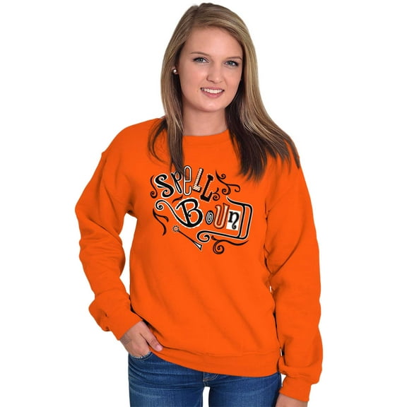 Cute Spell Bound Halloween Witch Women Plus Size Sweatshirt Brisco Brands 2X