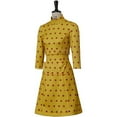 thumbnail image 3 of Mrs. Fox Costume Dress - Yellow Apple Polka Dot Elegant Mini Dress, 3 of 9