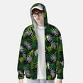 thumbnail image 4 of Kll Tropical Leaves1 Print Men'S Women’s Upf 50+ Sun Protection Outdoor Hoodie Jacket Long Sleeve Fishing Hiking Performance Shirt- 3x-Large, 4 of 8