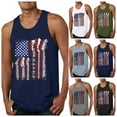 thumbnail image 3 of Caqnni Patriotic Tank Top Shirts Sleeveless for Men - USA Short Sleeve American Flag T-Shirt for Men for 4th of July (AG,XXL), 3 of 4