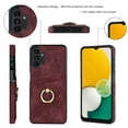 thumbnail image 6 of Fit for Samsung Galaxy A13 4G Case Card Pocket 360° Rotatable Ring Holder Kickstand, Shockproof Drop Resistant PU Leather Soft TPU Back Protective Phone Case For Samsung Galaxy A13 4G, Winered, 6 of 8