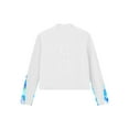 thumbnail image 5 of Sholeno Kids Girls Zipper Figure Ice Skating Top Athletic Sport Training Jacket Long Sleeve Sparkly White 6, 5 of 6