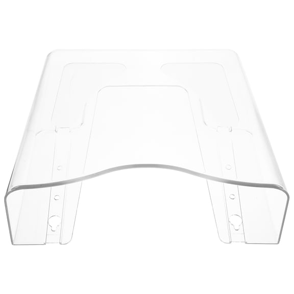 Hemoton Clear Acrylic Wall Mount Paper Holder Magazine Rack Transparent Document Holder Wall Office Organizer Display Stand for Home or Office Brochure Holder Stand