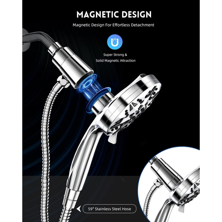 HODVIT Handheld Shower Head with Magnetic Dock photo 2