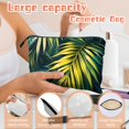 thumbnail image 4 of Makeup Bag Small Toilet Cosmetic Bags Travel Makeup Case Waterproof for Women Girls 6.7X9.45inches - Lush Tropical Palm Leaves in Shades of Green, 4 of 7