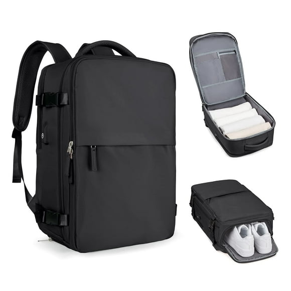 Mochila de viaje Coofay Airline Approved impermeable negra