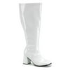 Womens White Wide Calf Halloween Gogo Boots size 7