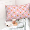 thumbnail image 4 of KLL Rabbit And Carrot Pillow Covers Envelope Closure,Super Soft and Cozy Fuzzy Fleece Pillow Case Cover (No pillow core） 20"x30", 4 of 5