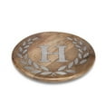 thumbnail image 3 of Gerson Heritage Collection Mango Wood Round Trivet With Letter "E", 3 of 7
