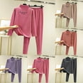 thumbnail image 6 of Pajamas for Women Set Cotton Winter,Women's Fuzzy Lounge Casual Pajamas Sets Long Sleeve Fleece Pullover and Pants Set 2 Piece Fluffy Loungewear Sleepwear, 6 of 6