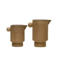 thumbnail image 6 of Creative Co-Op Modern Small Stoneware Pitcher or Vase, Putty Brown, 6 of 6