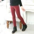 thumbnail image 4 of MIASHUI Leggings pour Filles Pantalons en Cuir Extensible Solide pour Danse Course Active, Vin, 7-8 Ans, 4 of 4