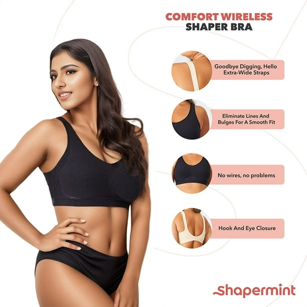 Wirefree Comfort Push Up Bra for Large Bust for Everyday Bras Invisibles  Sports Tank Wireless No Show Soft for Women : : Clothing, Shoes 
