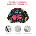 thumbnail image 4 of swimsuits bikini pattern Shower Cap, Reusable Bath Hair Hat for all Hair Lengths Hair Cover with Elastic Band Double Waterproof Layers Bathing Hat, 4 of 5