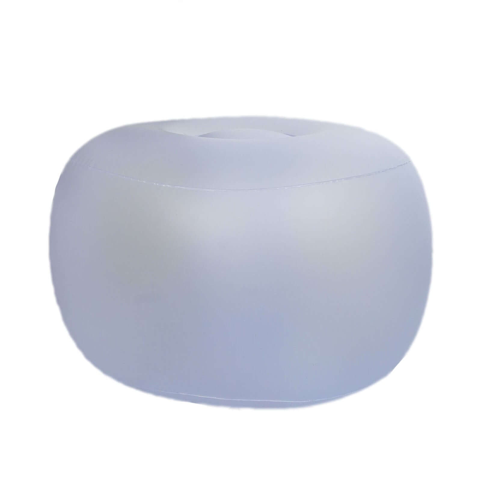 Efavormart 22" LED Light Up Inflatable Waterproof Ottoman Furniture, Illuminated Battery Operated With Remote Control