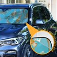 GZHJMY Animal Kangaroo Pattern On Blue Car Windshield Sun Shade Block