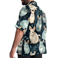 thumbnail image 3 of Tmall Men's Casual Short Sleeve Printed Button Down Spread Collar Tops Summer Beach Shirts Unisex, 3 of 6